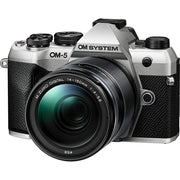 OM SYSTEM Olympus OM-5 Mark II Camera, M.ZUIKO 14-150mm Lens, Silver (V210072SU000)