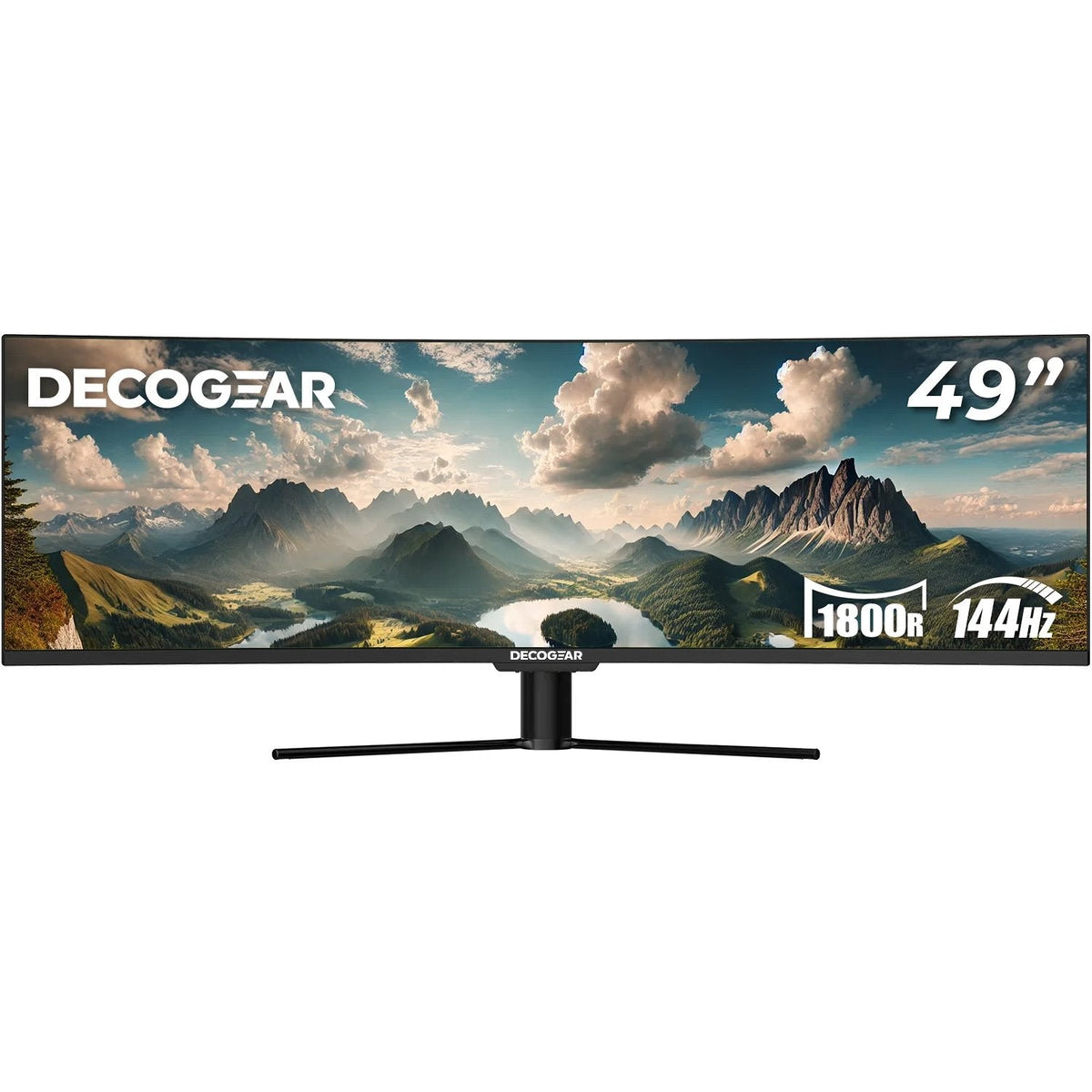 Deco Gear 49" Curved Ultrawide LED 3840x1080 HDR400 32:9 144Hz VA Gaming Monitor