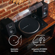 Audio-Technica AT-LP70X-BZ Fully Automatic Turntable w/ Record Care Bundle