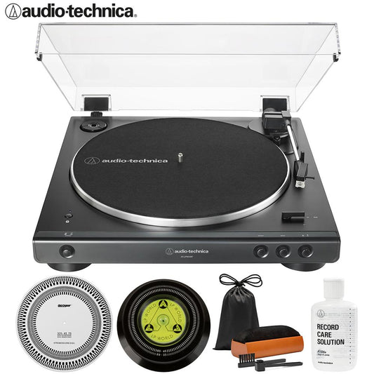 Audio-Technica Fully Automatic Belt-Drive Bluetooth Stereo Turntable w/ Record Care Bundle