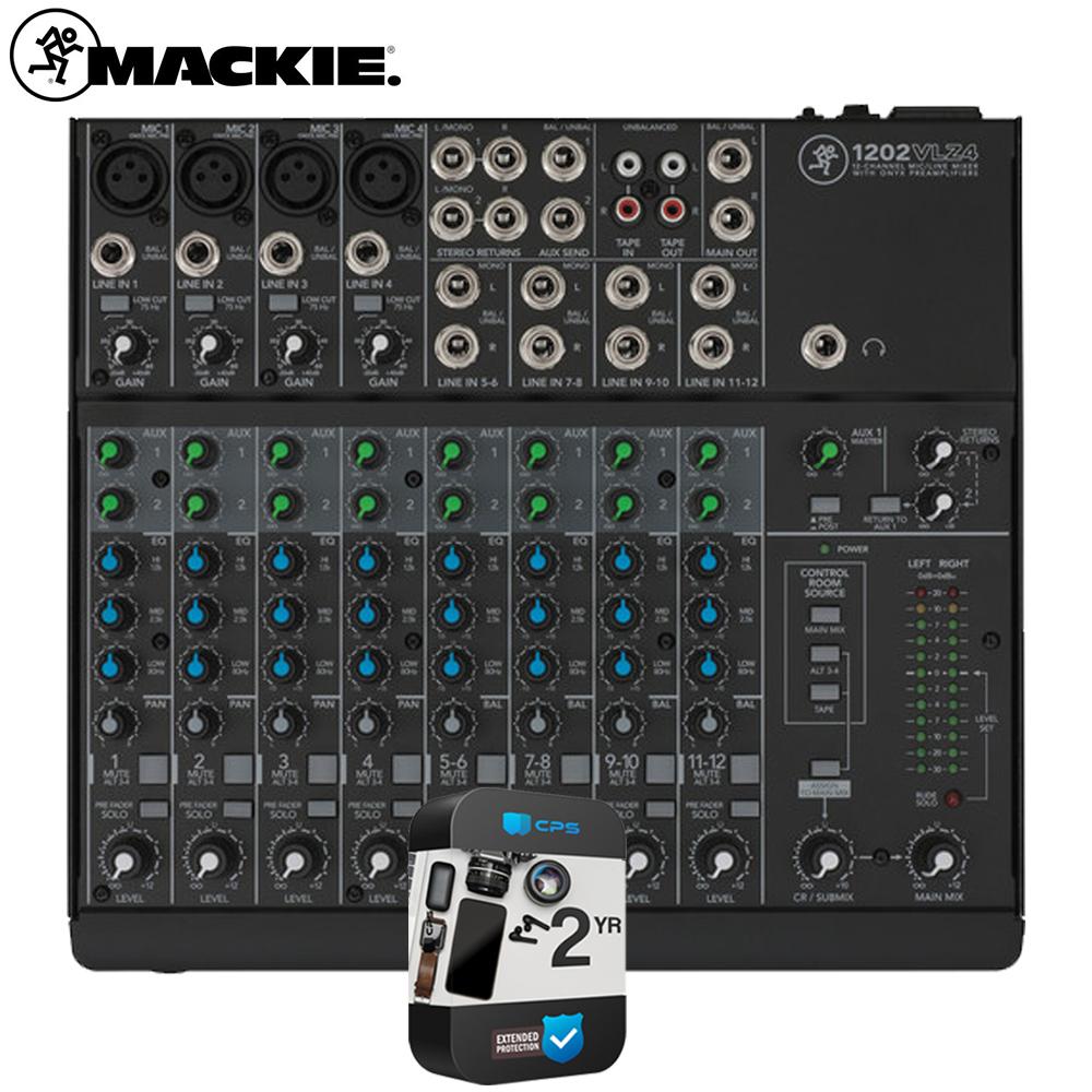Mackie 12-Channel Compact Analog Mixer with 4 Onyx Preamps + 2 Year Warranty