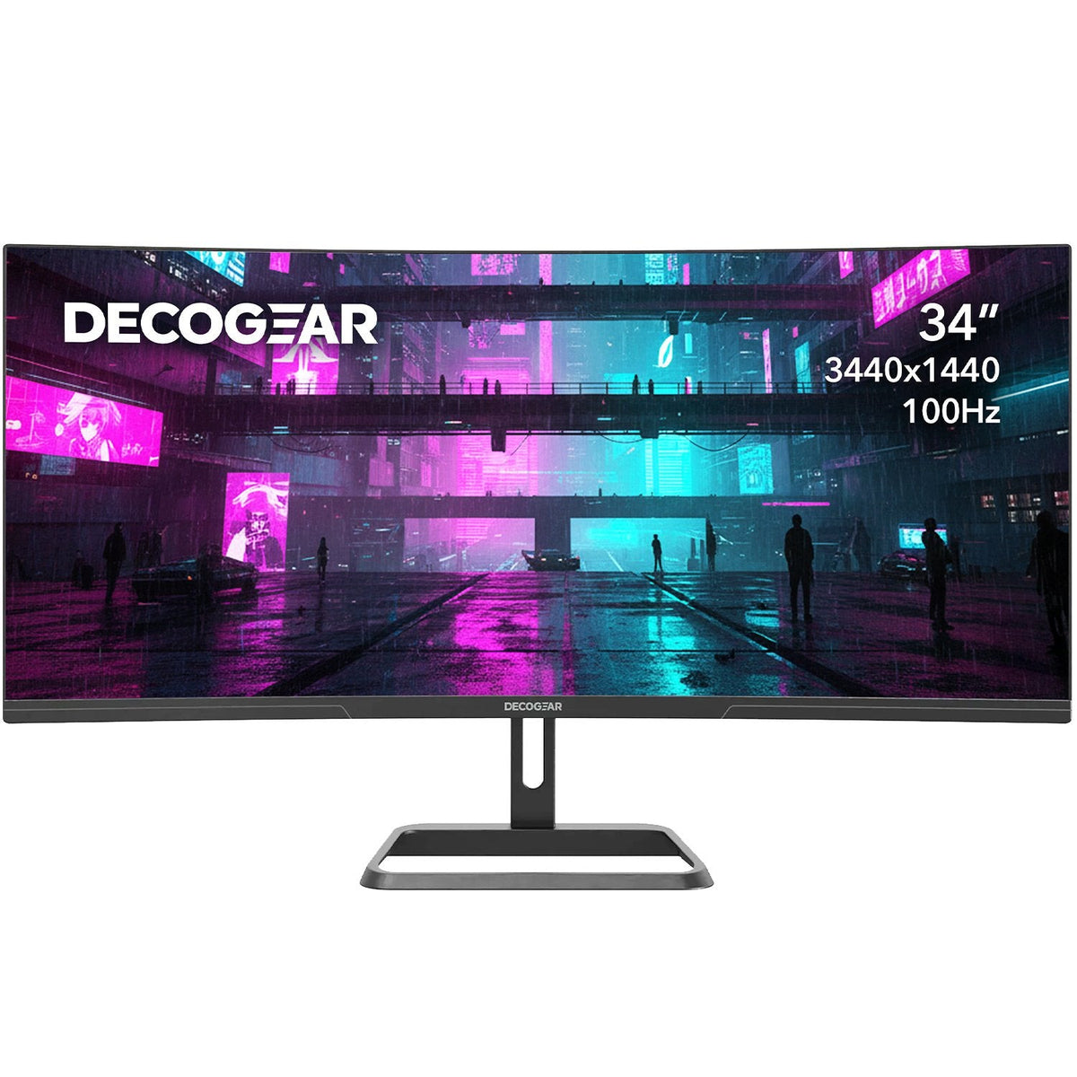 Deco Gear 34 inch Curved Ultrawide Business Monitor, 3440x1440, 100Hz, HDR
