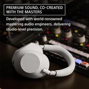 Sony Wireless Noise Canceling Headphones, Silver w/ Deco Gear Earpads & Master Guide