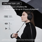 Sony Wireless Noise Canceling Headphones, Silver w/ Deco Gear Earpads & Master Guide