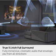 Samsung Q-Series Soundbar HW Q990H/ZA 11.1.4 ch Subwoofer with Rear Speaker