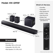 Samsung Q-Series Soundbar HW Q990H/ZA 11.1.4 ch Subwoofer with Rear Speaker