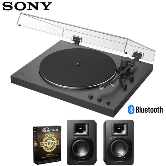 Sony PS-LX3BT Full Auto Playback Turntable, Bluetooth + Warranty +Speaker Bundle