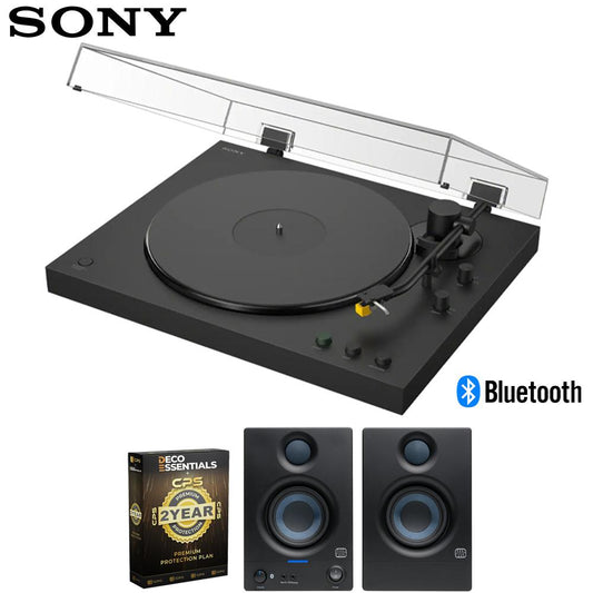 Sony Full Auto Playback Premium Turntable, Bluetooth + Warranty +Speaker Bundle