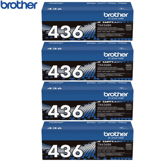 Brother TN436BK Super High-yield Toner Cartridge Black 4 Pack