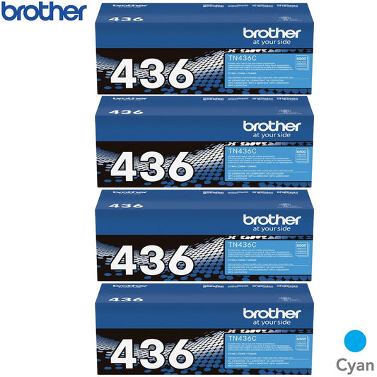 Brother TN436C Super High-yield Toner Cartridge Cyan 4 Pack