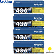 Brother TN436Y Super High-yield Toner Cartridge Yellow 4 Pack