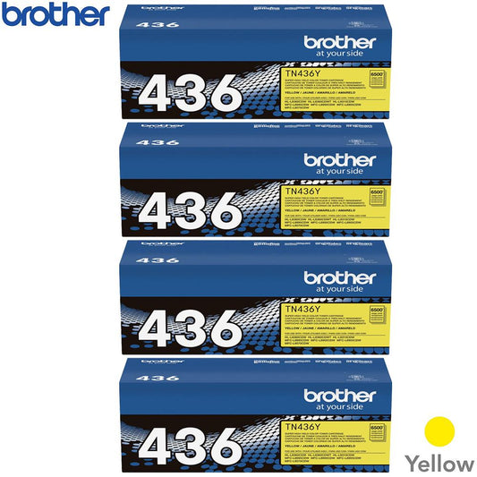 Brother TN436Y Super High-yield Toner Cartridge Yellow 4 Pack