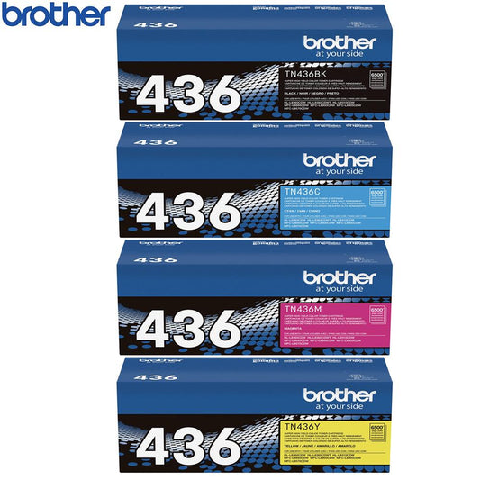 Brother TN436BK Super High-yield Toner Cartridge Black, Cyan, Magenta and Yellow