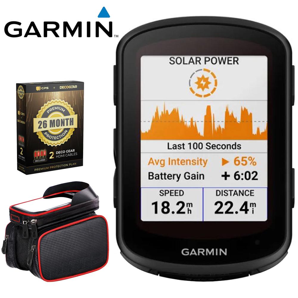 Garmin Edge 840 Solar, Compact GPS Cycling Computer +26 Months Protection Bundle
