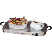 Elite Gourmet EWM-9933 7.5-Qt Triple Buffet Server and Warming Tray, Stainless Steel