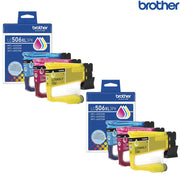 Brother Genuine LC506XL3PKS 3-Pack High Yield Color Ink Cartridges C/M/Y 2Pack