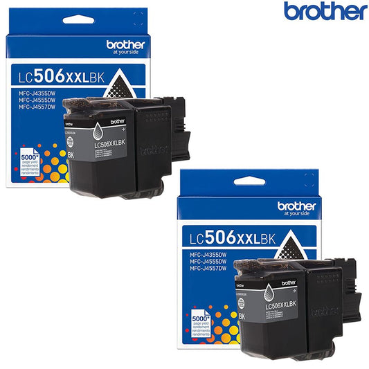 Brother Genuine LC506XXLBKS Super High Yield Black Ink Cartridge 2 Pack