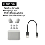 Sony The Best Truly Wireless Noise Cancelling Earbud Silver+1 Yr Warranty Bundle
