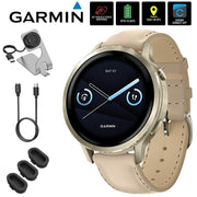 Garmin Venu 4, 41mm Smartwatch Lunar Gold with Bone Band + Accessories Bundle