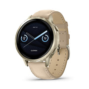 Garmin Venu 4, 41mm Smartwatch Lunar Gold with Bone Band + Accessories Bundle