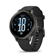 Garmin Venu 4, 41 mm GPS Smartwatch, Slate w/ Black Silicone Band + Accessories Bundle