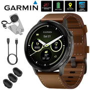 Garmin Venu 4, 45mm Health & Fitness GPS Smartwatch, Slate + Accessories Bundle