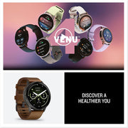 Garmin Venu 4, 45mm Health & Fitness GPS Smartwatch, Slate + Accessories Bundle