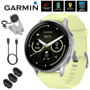 Garmin Venu 4, 45 mm Health & Fitness GPS Smartwatch, Silver + Accessories Bundle