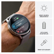 Garmin Venu 4, 45 mm Health & Fitness GPS Smartwatch, Silver + Accessories Bundle