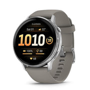 Garmin Venu 4 45 mm Health & Fitness GPS Smartwatch, Silver + Accessories Bundle
