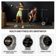 Garmin Venu 4 45 mm Health & Fitness GPS Smartwatch, Silver + Accessories Bundle