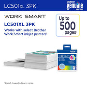 Brother Genuine 3-Pack High Yield Color Ink Cartridges C/M/Y + Printer Softwares