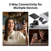 DJI Mic 3 (1 TX + 1 RX) Advanced Mini Wireless Microphone + 1 YR Warranty Bundle