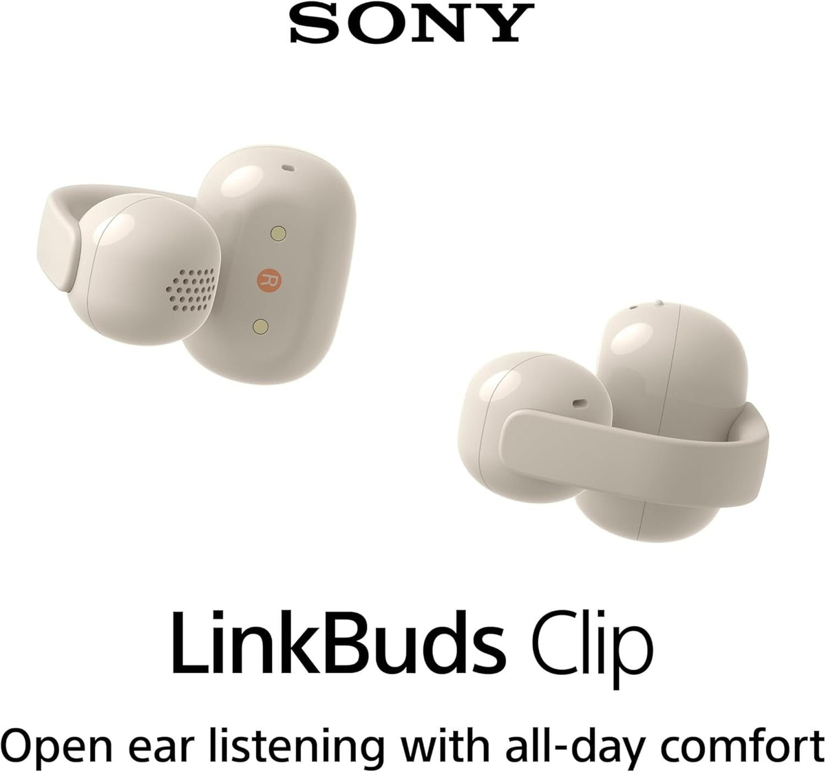Sony LinkBuds Clip Open-Ear Truly Wireless Earbuds - Greige WFLC900/C