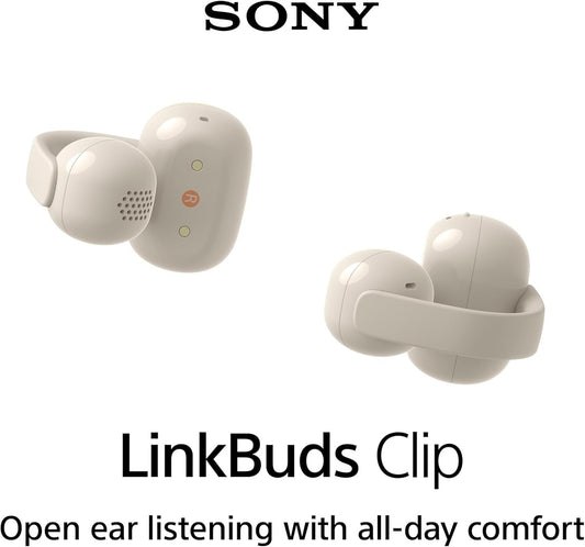 Sony LinkBuds Clip Open-Ear Truly Wireless Earbuds - Greige WFLC900/C