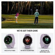 Garmin Approach J1 Silver Aluminum Bezel with Lilac Band + 26 Month Protection