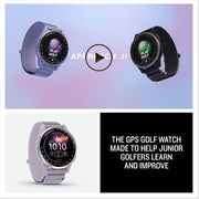 Garmin Approach J1 Silver Aluminum Bezel with Lilac Band + 26 Month Protection
