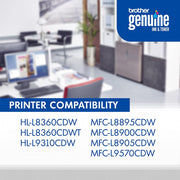 Brother Super High-yield Toner Cartridge, Cyan + Printer Essentials Bundle
