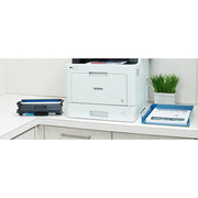 Brother Super High-yield Toner Cartridge, Cyan + Printer Essentials Bundle