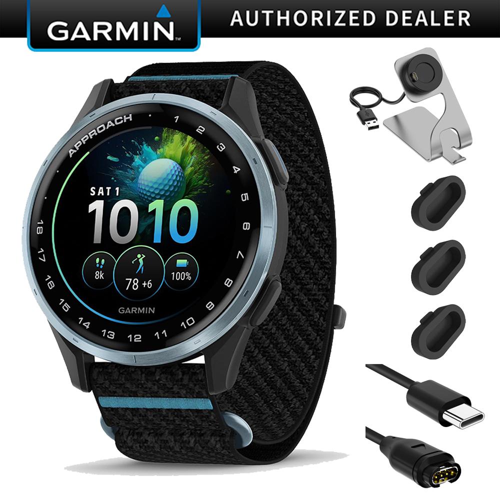 Garmin Approach J1 GPS Watch with Charge Dock Dust Covers and USB C Cable Kit