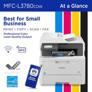 Brother MFCL3780CDW Digital Color All-in-One Laser Printer w/ Print Like A Pro Bundle