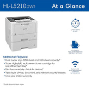 Brother HL-L5210DWT Business Monochrome Laser Printer w/ Print Like A Pro Bundle