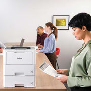 Brother HL-L6210DWT Business Monochrome Laser Printer, White w/ Print Like A Pro Bundle
