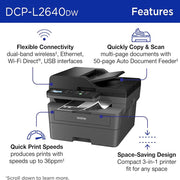 Brother Wireless Monochrome Multi-Function Laser Printer w/ Print Like A Pro Bundle