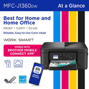 Brother Work Smart 1360 Wireless Color All-in-One Printer w/ Print Like A Pro Bundle