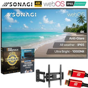 Sonagi Helios 65" UHD 4K Full Sun Outdoor TV +2YR Warranty + Deco Gear Accessory Bundle