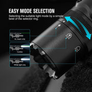 OLIGHT Odin GL M Rail Mounted Tactical Light with 1500 Lumens, Green Beam