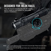 OLIGHT Odin GL M Rail Mounted Tactical Light with 1500 Lumens, Green Beam