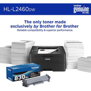 Brother HLL2460DW SOHO Laser Printer with 26-Month Plan, HDMI & USB Cables