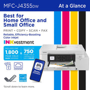 Brother INKvestment MFC-J4355DW All-in-One Printer with 26-Month Plan, HDMI & USB Cables